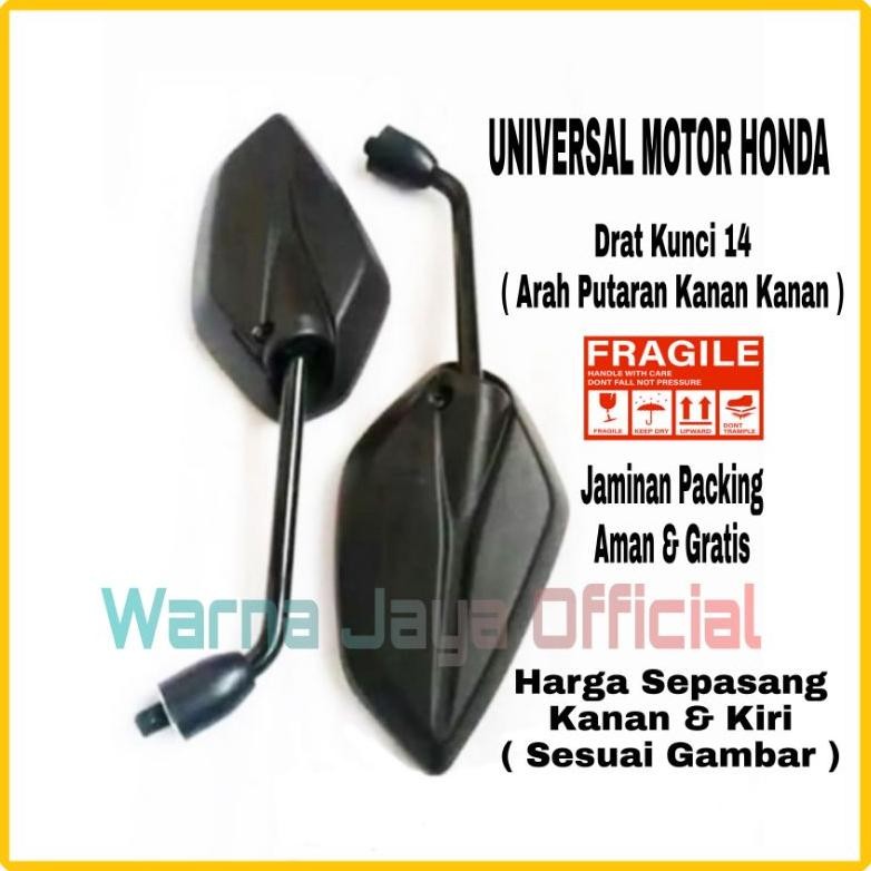 Kaca Spion Standar Motor Honda Megapro Sonic Verza Blade Win CB 150 Aksesoris Variasi Pariasi Farias
