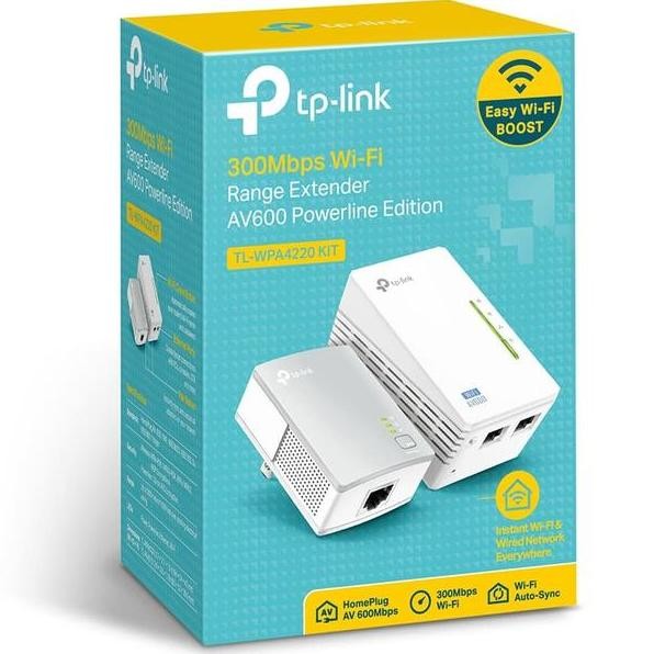 Tlwpa4220Kit 300Mbps Wifi Range Extender Av600 Poweredition