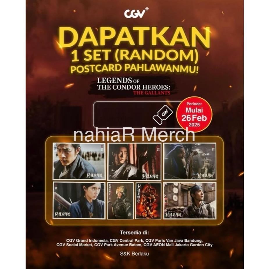 

Legends of the Condor Heroes: The Gallants x CGV Official Postcard Set DiM