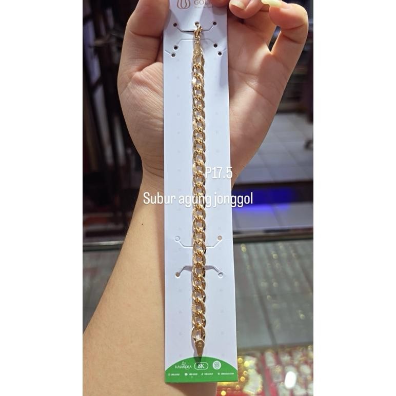 Gelang holo gepeng 8k rosegold DiM