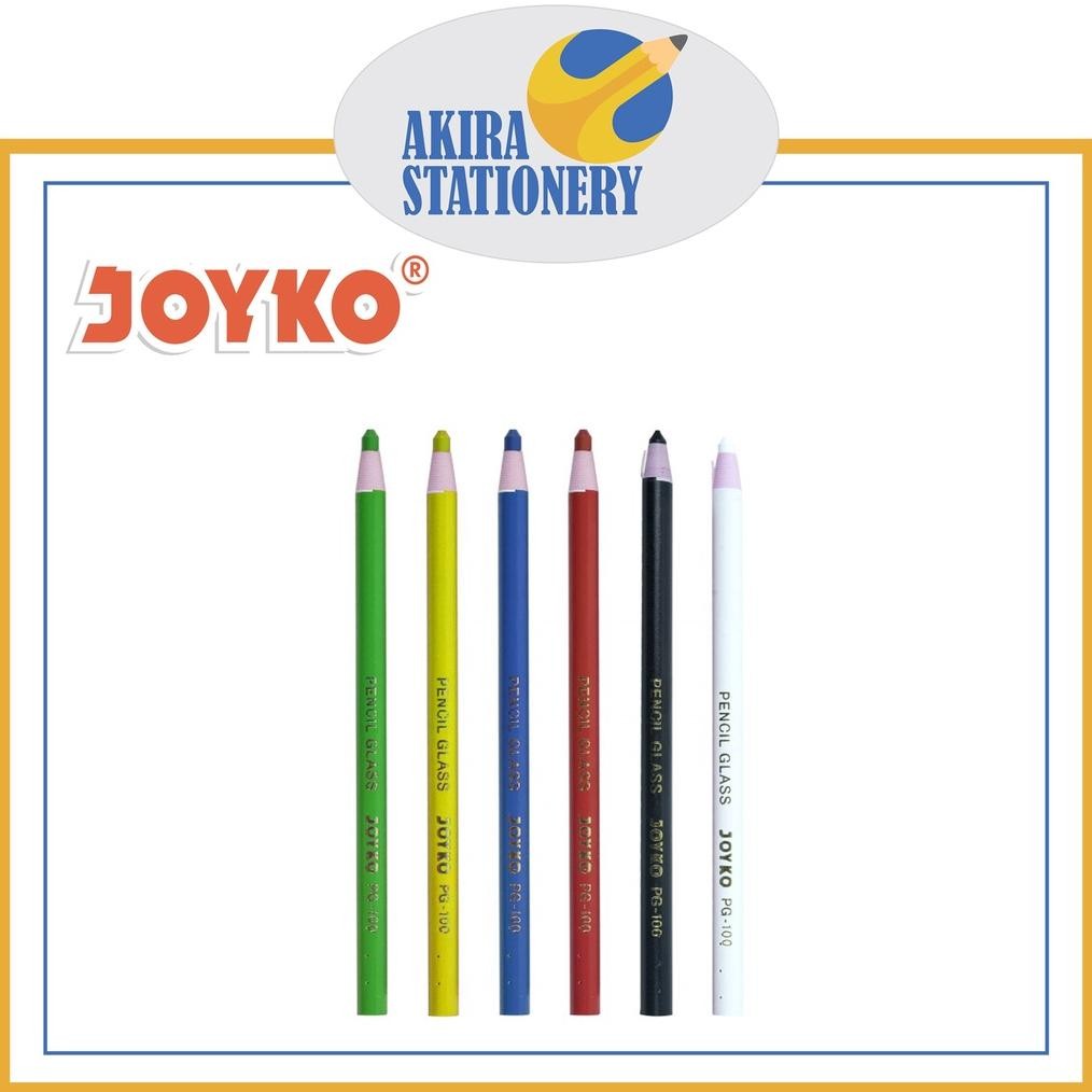 

Pensil Kaca JOYKO PG 100 / Pencil Glass PG-100 / Dermatograph PG100 Biru Hijau Hitam Kuning Merah Putih 1 PAK ( 12 PCS ) DiM