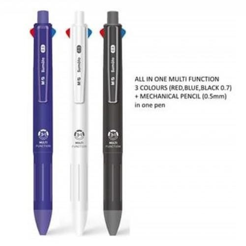 

Pulpen M&G Sumato Multifunction 3+1 (3 Color Pen +Mechanical Pencil) DiM