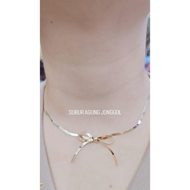 Kalung madona pita polos 8k DiM