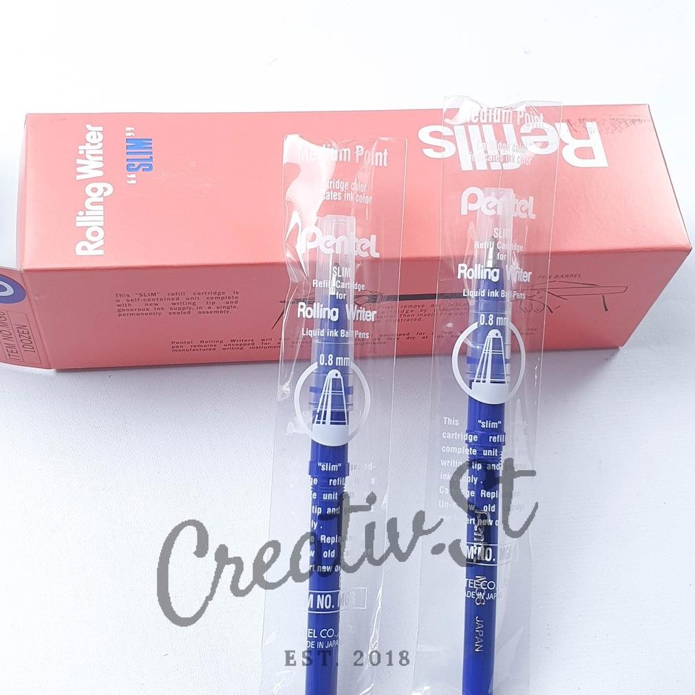

PENTEL Isi Bolpen Refill Mg8 Hitam Biru Pcs DiM