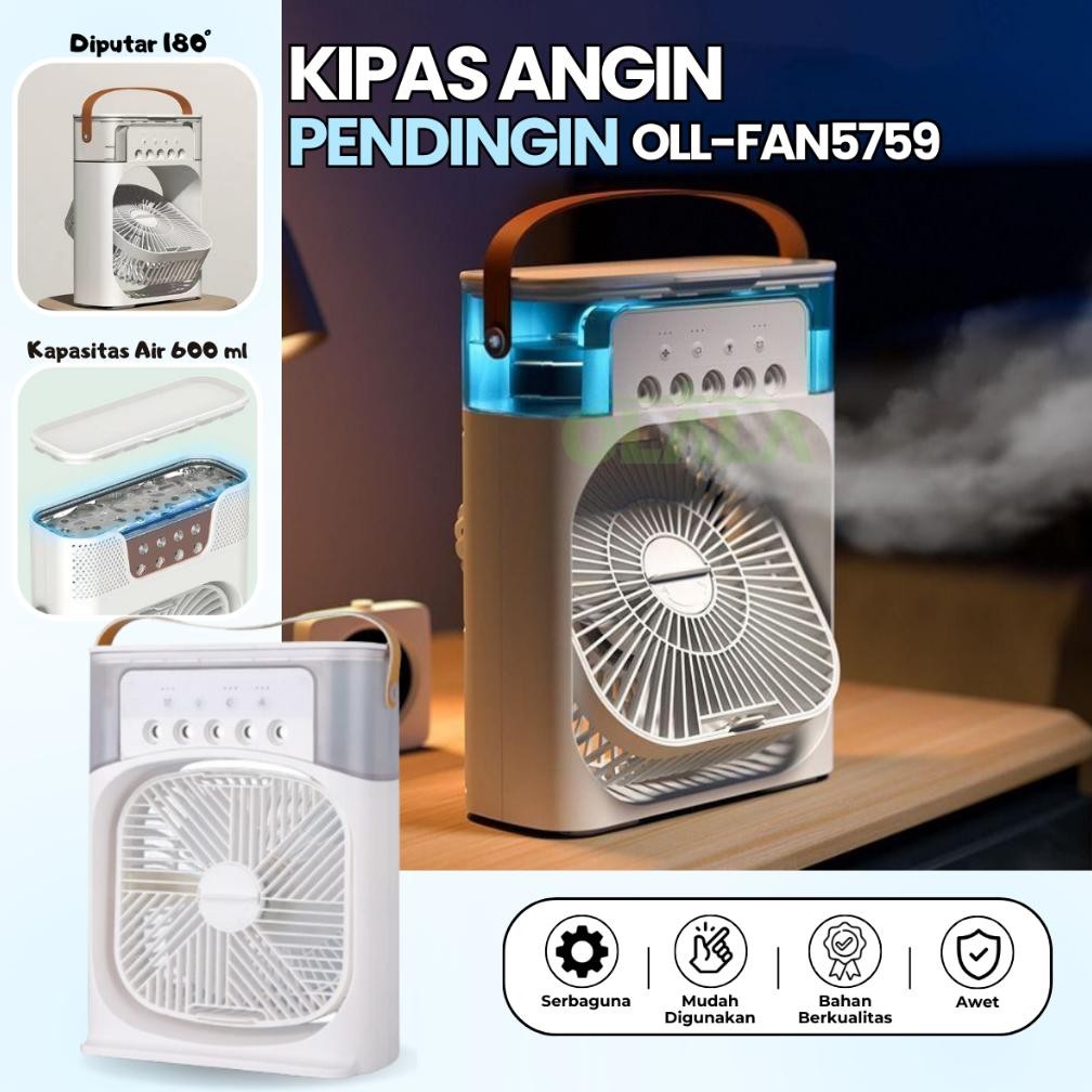 NEW KIPAS PENDINGIN MINI AC PORTABLE AIR COOLER MOBIL DAN RUANGAN OLL-FAN5759 [terbaik][terlaris]