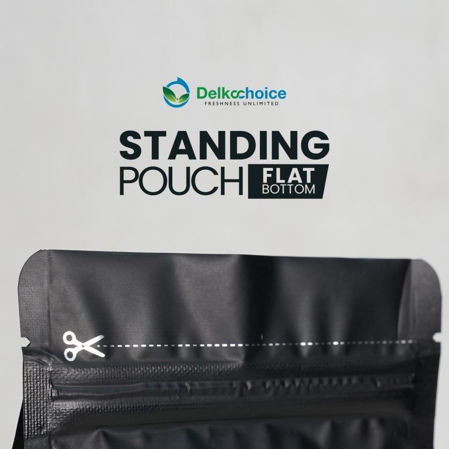Bisa Cod Kemasan Kopi Standing Pouch Flat Bottom Non Valve - Valve ||