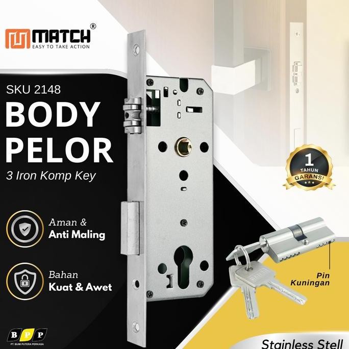 Body Kunci Pelor Pintu Kupu Tarung Stainless 304 Vincitory Prospero Match | Body Kunci Pintu Kupu Ta