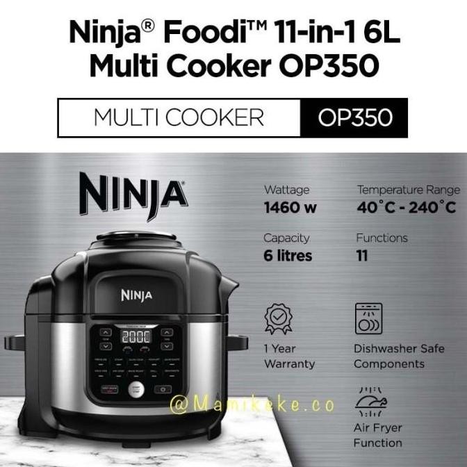 NINJA Foodi OP350 Multi Cooker 6L Air Fryer Presto Slow Cooker