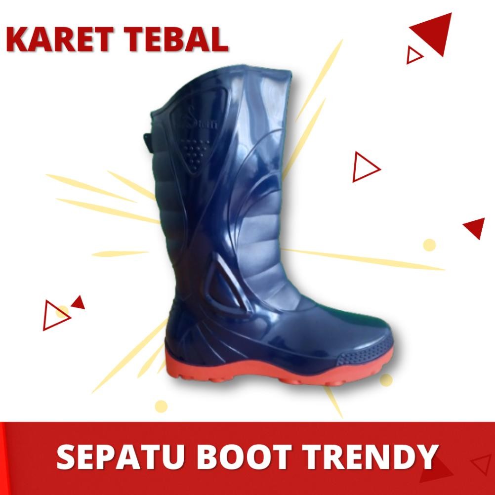 SEPATU BOOTS PRIA WANITA MODIS SPORTY / SEPATU BOOTS KARET TINGGI 35 CM / SEPATU BOOT KARET PROYEK