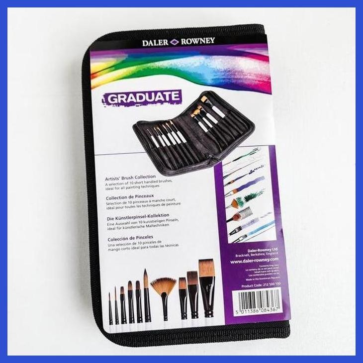 

( SEKOLAH / LUKIS ) SALE DALER ROWNEY GRADUATE BRUSH COLLECTION SET ZIP UP TRAVEL CASE (SENI / MENGGAMBAR / ART / KERAJINAN ) GOOD QUALITY