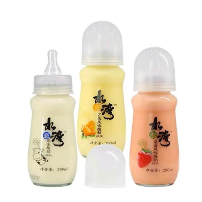 Yogurt Botol Susu+Dot Kaca 280Ml Wajib Milih Tambahan Bubble