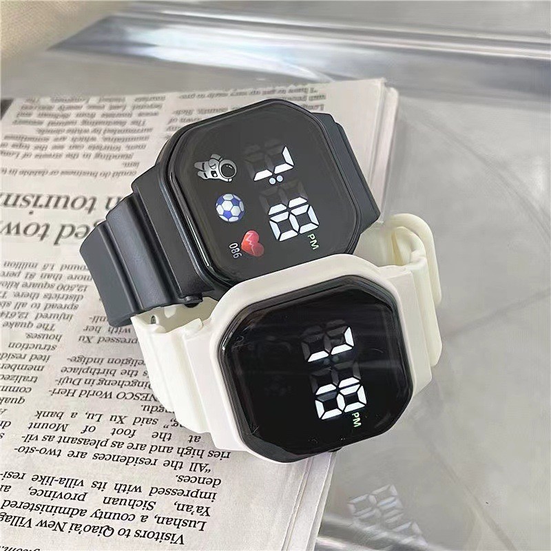 HOT DEALS Jam Tangan LED Silicone Jam Tangan Karet Silicone Jam Tangan Digital Unisex Jam Cewek