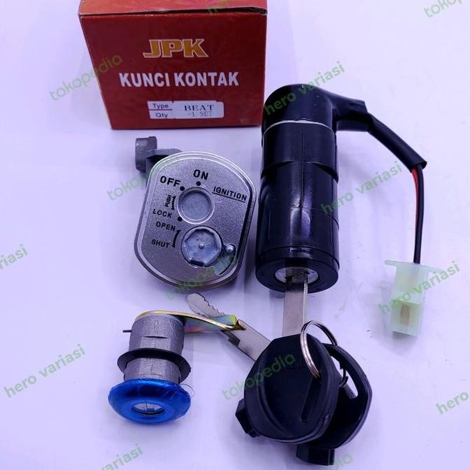 kunci kontak lengkap kunci jok motor beat karbu READY