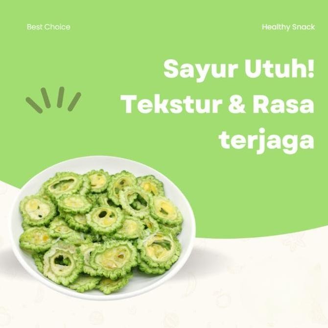 

Keripik Pare Crispy Freeze Dried Bitter Melon Camilan Diet Sehat Enak