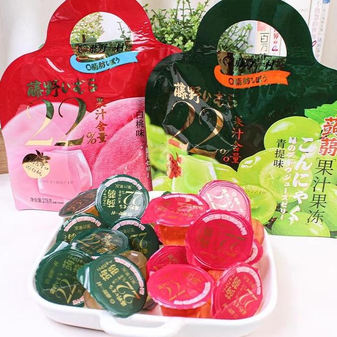 Konjac Puding Jelly Agar Agar Peach Anggur Camilan Perisa Buah Manis