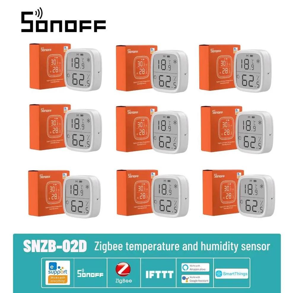 Sonoff Snzb-02D Zigbee Temperature Humidity Sensor Snzb-02 Smart Home Real-Time Monitor Ewelink Alex