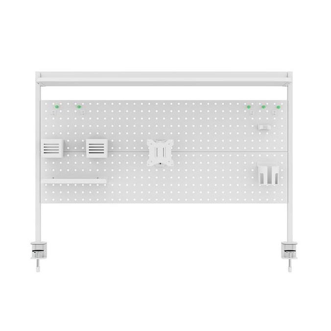 

Rak Papan Meja Modular Deskmount Pegboard DIY Oximus GPD120 Hitam Putih Organizer Shelf memberikan solusi penyimpanan elegan dan fungsional untuk kebutuhan kantor Anda, ruang penyimpanan luas, pelat VESA yang mudah dilepas, dan pemasangan tanpa alat. KS88