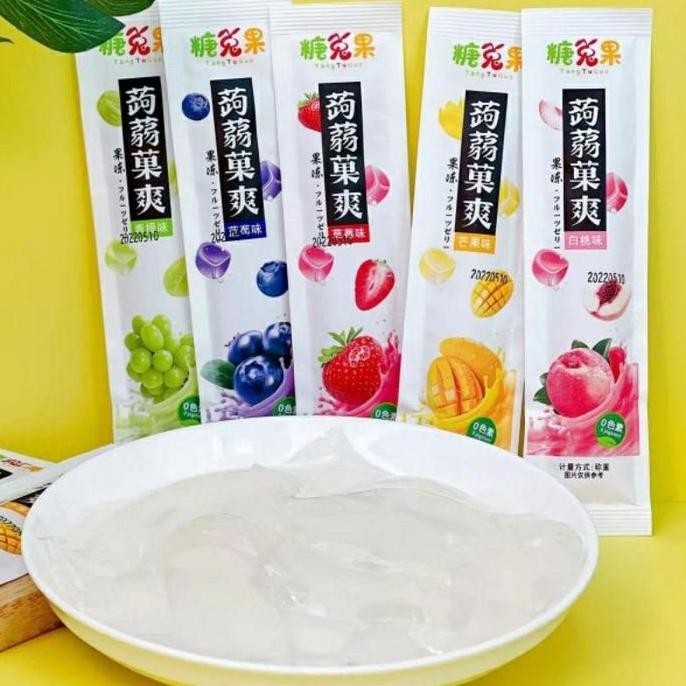 

Cemilan Pudding Agar Low Fat Bentuk Panjang Jelly Bening Rasa Buah