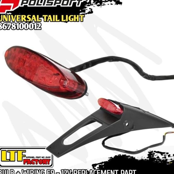 ~~~] POLISPORT UNIVERSAL LED BULB WITH LICENCE PLATE WIRING REPLACEMENT PART TAIL LIGHT - E9 12 V - 