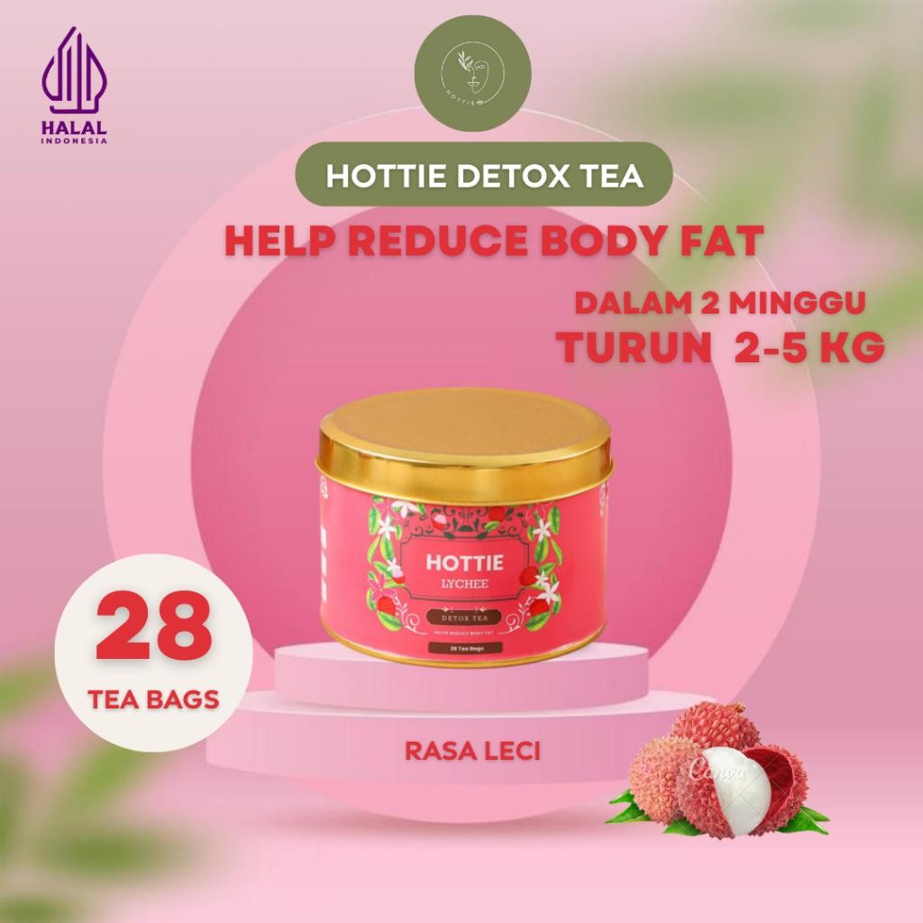 

Hottie Lychee Detox Tea (Isi 28 Tea Bags) Termurah Best Quality 100% Original