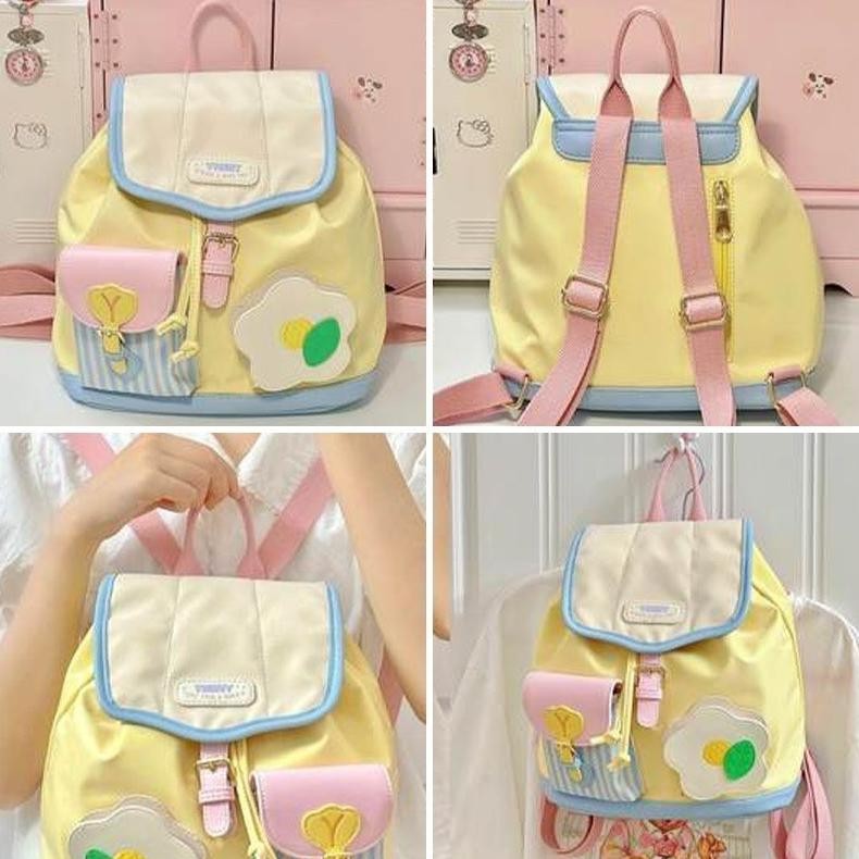GAGALU Lucu Tas Ransel Perjalanan/Lucu Tas Ransel Tahan Air Bahan PU/Tas Ransel Mini Korea/Perjalana