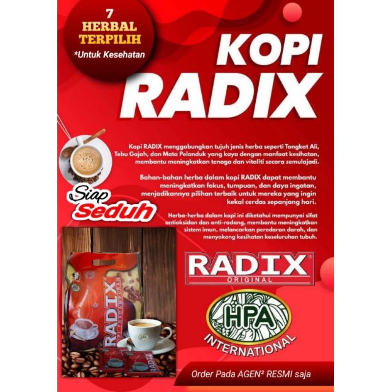 

Kopi Radix Jumbo 32 Hpai International Terlaris Best Quality 100% Original