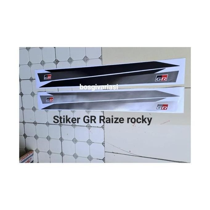 ready stiker gr raize / stiker mobil raize rocky GR / sticker rocky raize