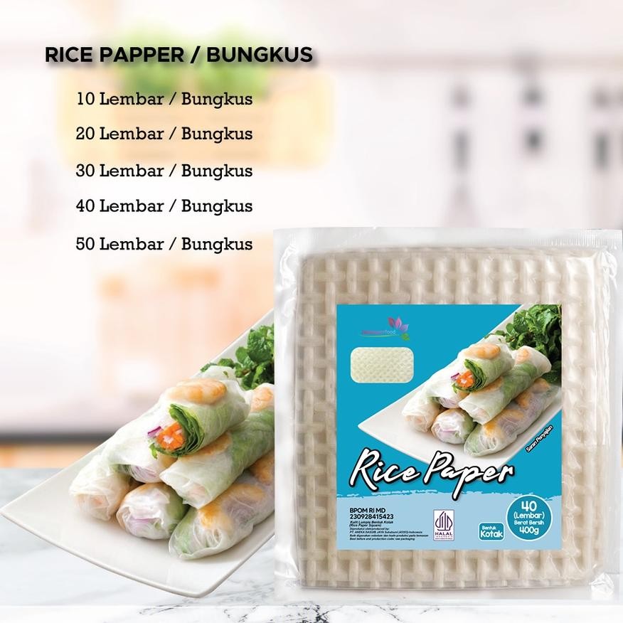 

Promo Rice Paper / Banh Trang High Quality Rice Paper 22Cm / Kulit Lumpia Vietnam Rice Paper / Rice Roll Spring Roll / Salad Wrap Ugi-113