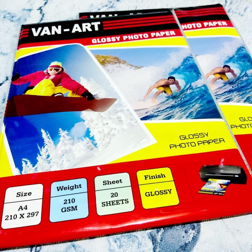 

Premium Glossy Photo Paper A4 20 Sheet Vanco / Kertas Foto 210 Linko Diskon
