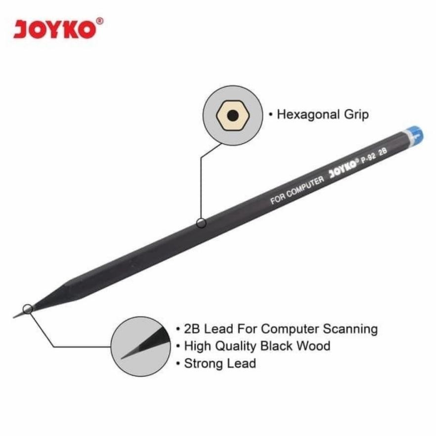 

Diskon Pensil 2B Joyko Hitam P92 P-92 P 92 Komputer Ujian Anak Sekolah Diskon