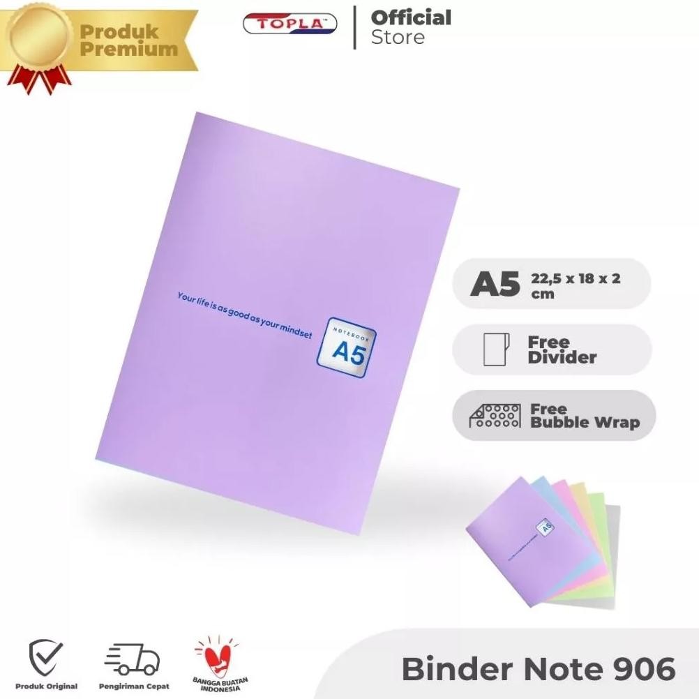 

Diskon Map Binder Topla Binder Note 906 (A5) - Planner, Jurnal, & Diary Ukuran A5 Dengan 20 Ring Kuat Berkualitas