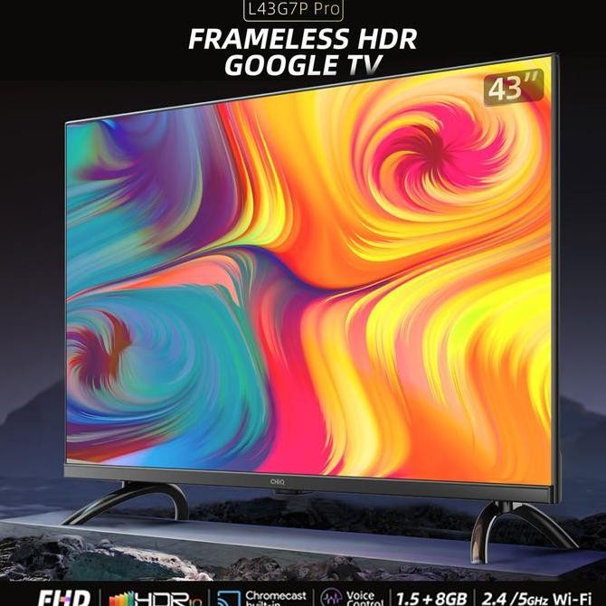 Google TvChiq 43 Inch Smart Tv Full Hd-Hdr10+Dbx Dolby Audio Google Assistant-Digital Tv (L43G7P Pro