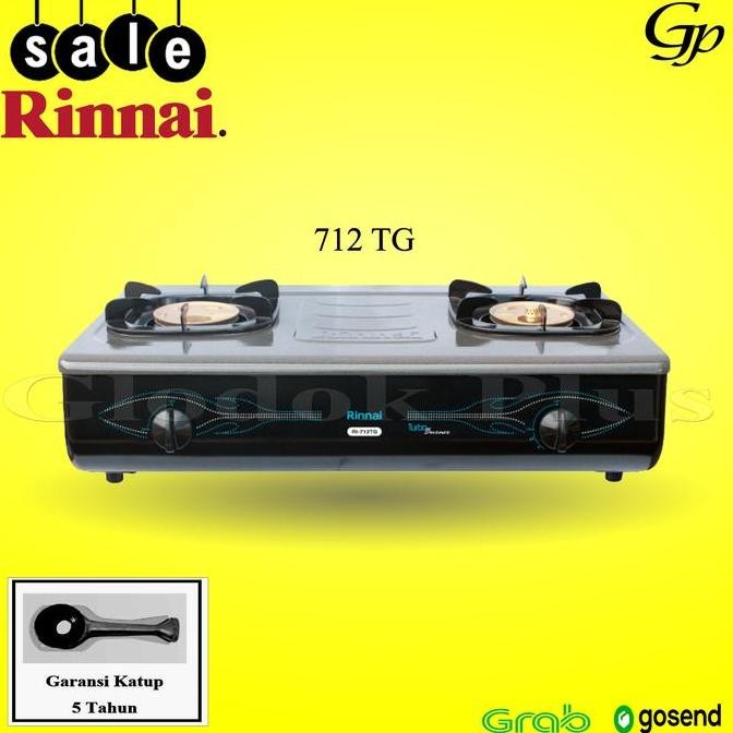 Rinnai Ri-712Tg Kompor Gas 2 Tungku Rinai Ri712Tg Turbo Burner 712 Tg