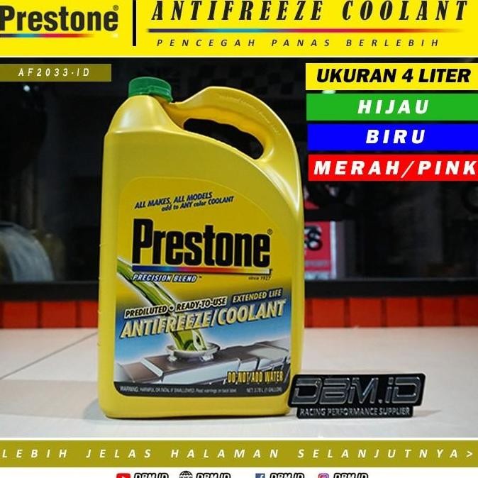 Air Radiator Mobil Motor Coolant Prestone Antifreeze 4 Liter