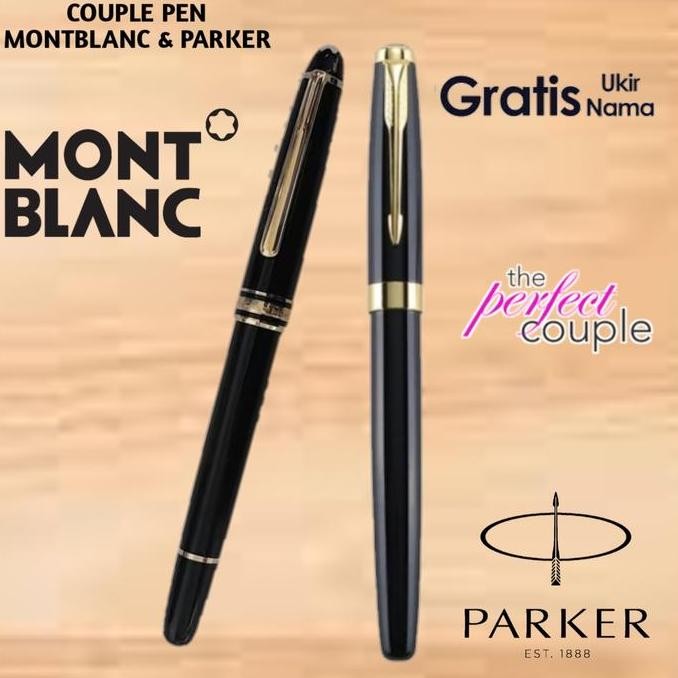 

Ballpoint Mewah Couple Pen Monblang & Parker Roller Ball Sign Pen Gratis Grafir Nama Dan Box Bludru Exlusive Pulpen Stationery Co
