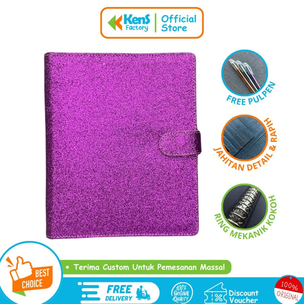 

Binder Gliter Kulit Sintetis A5 Ring 20 With Box