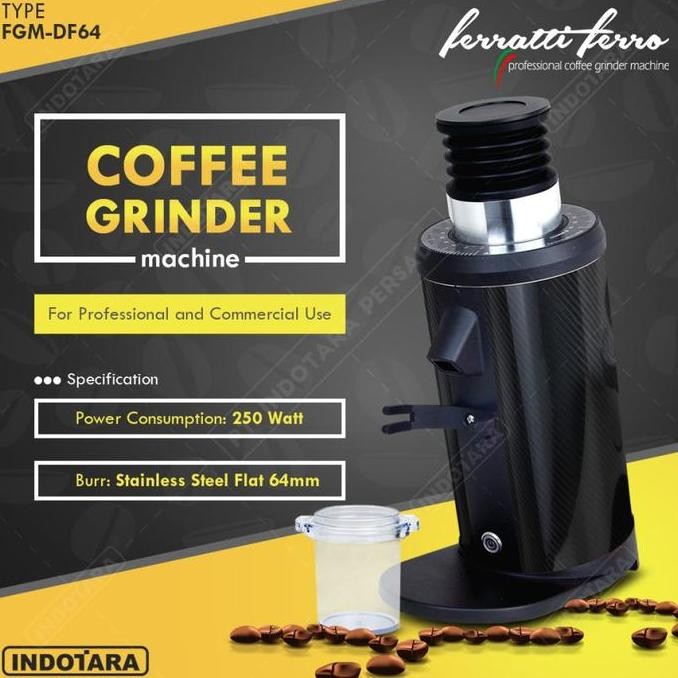 

Terlaris Coffee Grinder Ferratti Ferro Grinder Machine Fgm Df64