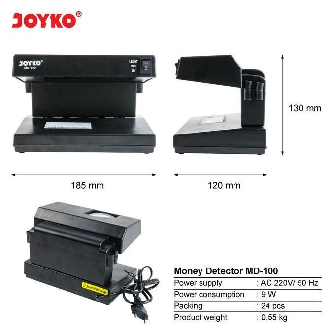 

New Product - Joyko Counterfeit Money Detector / Mesin Cek Deteksi Uang Md-100 Kiarastoreku
