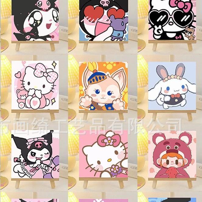 

HJK diy canvas painting number karakter SANRIO dan Kartun