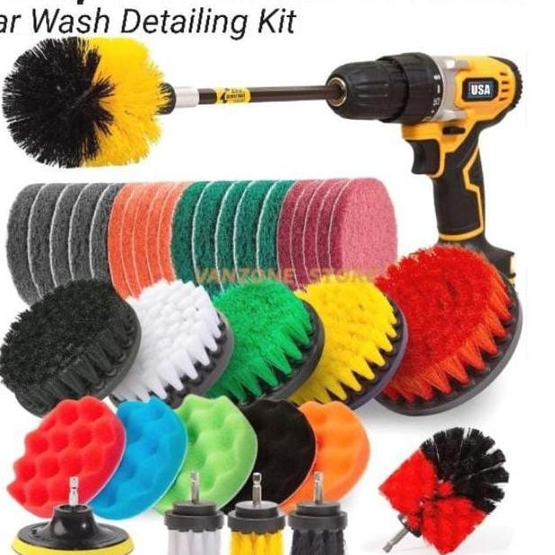 Sikat Bor Listrik Electric Kamar Mandi Mata Bor Kepala Sikat Pembersih Head Brush Clean