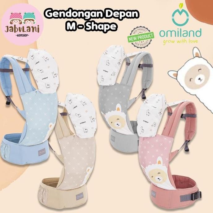 OMILAND Gendongan Bayi Ransel M-Shape All Series | Omiland Gendongan Bayi Depan SSC Alpaca Series Ab