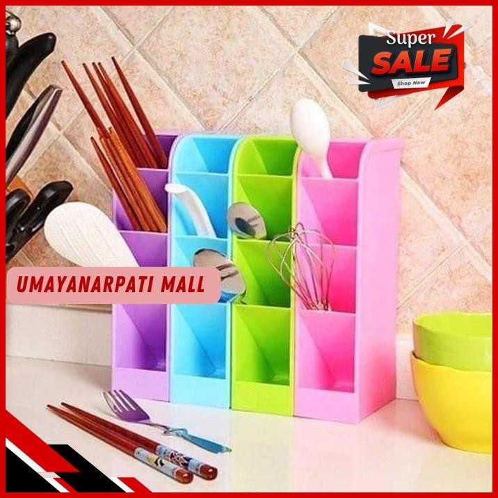 

RAK MINI 4 SEKAT TEMPAT KOTAK ALAT TULIS PULPEN STATIONERY STAND MEJA BEST SELLER