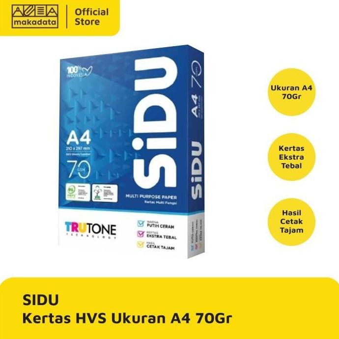 

New Product - Kertas Hvs | Print | Fotocopy Sidu A4 70 Gram (1 Rim) Kiarastoreku