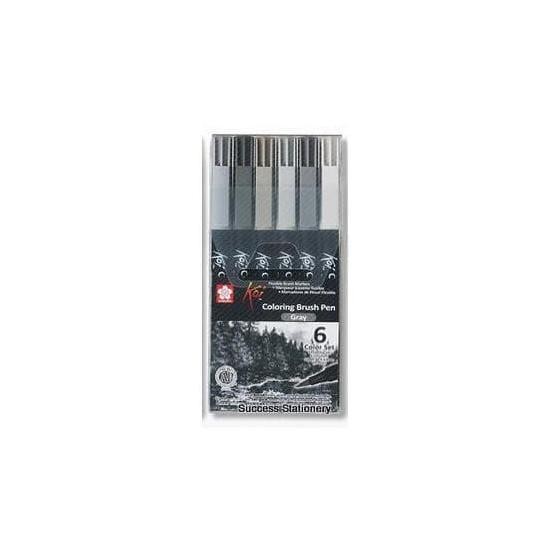 

New Product - Sakura Koi Coloring Brush Xbr Set 6 Grey Kiarastoreku