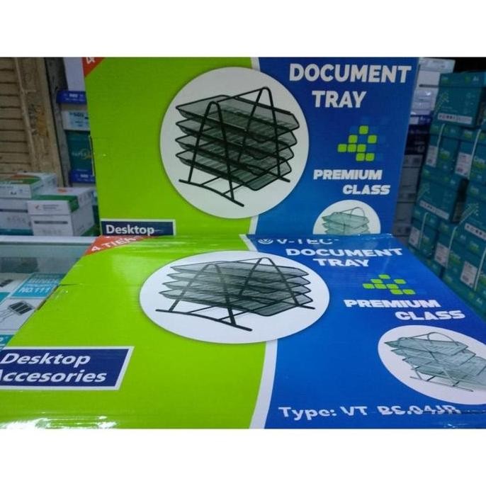 

New Product - Letter /Paper Tray 4 Susun Besi Rak Susun Vtec Kiarastoreku