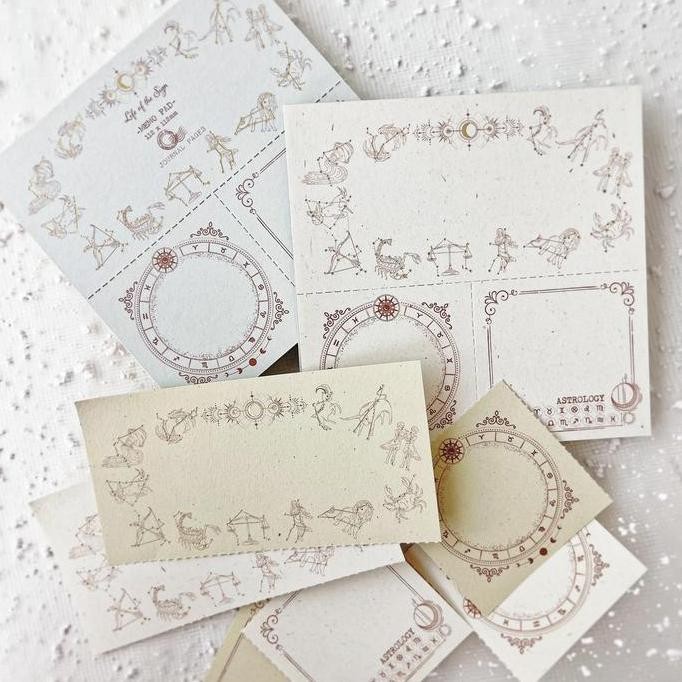 

Life Of The Sign Gold & Silver Foil Notepads By Journal Pages Co
