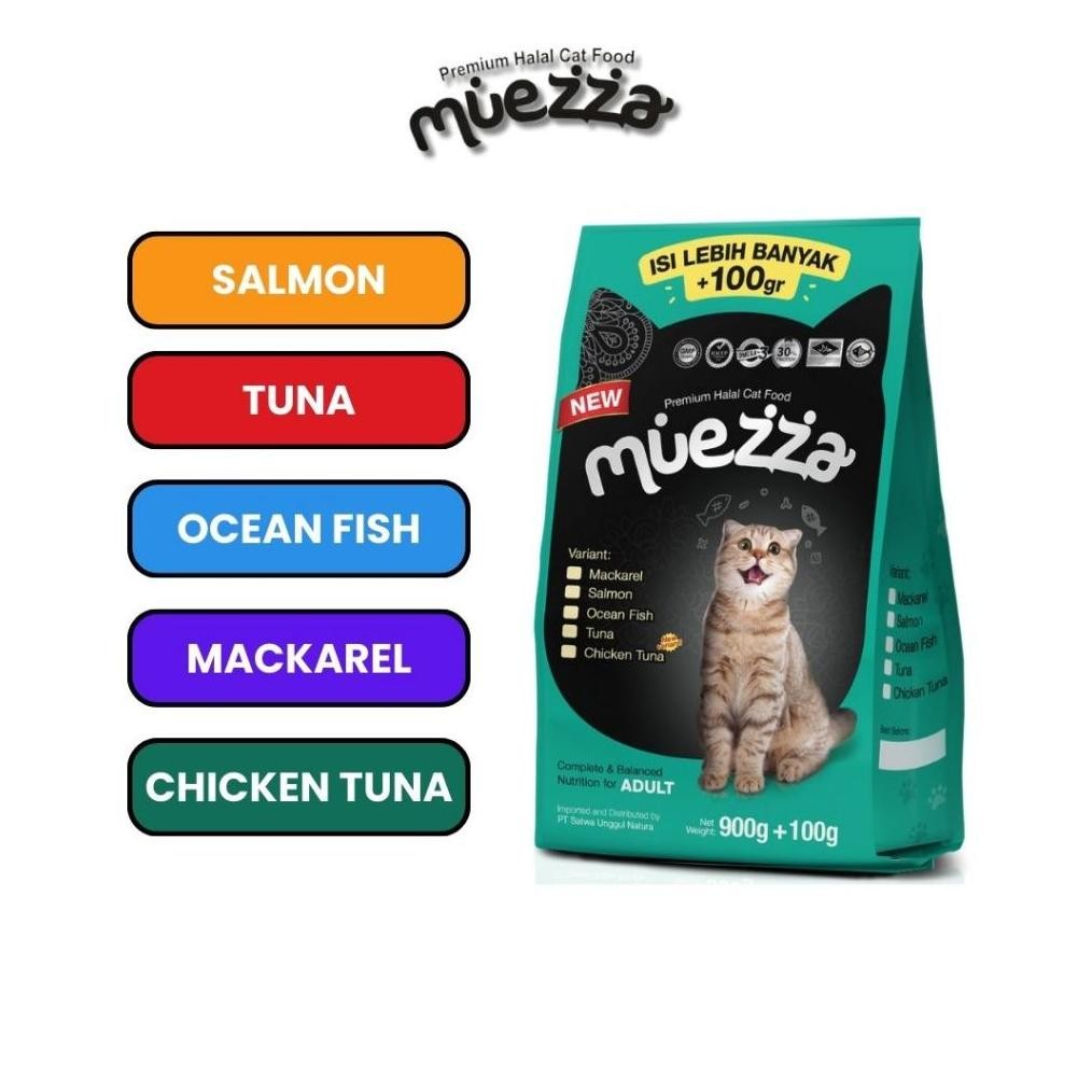 Muezza Makanan Kucing Kering Adult 1 Kg - Rasa Salmon