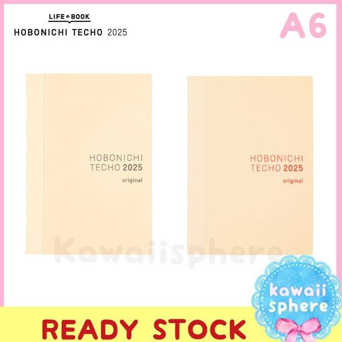 

Hobonichi Techo 2025 A6 Original Book (January Start) | Monday / Sunday Start | Hobonichi 2025 | Stock Handcarry Jepang Co