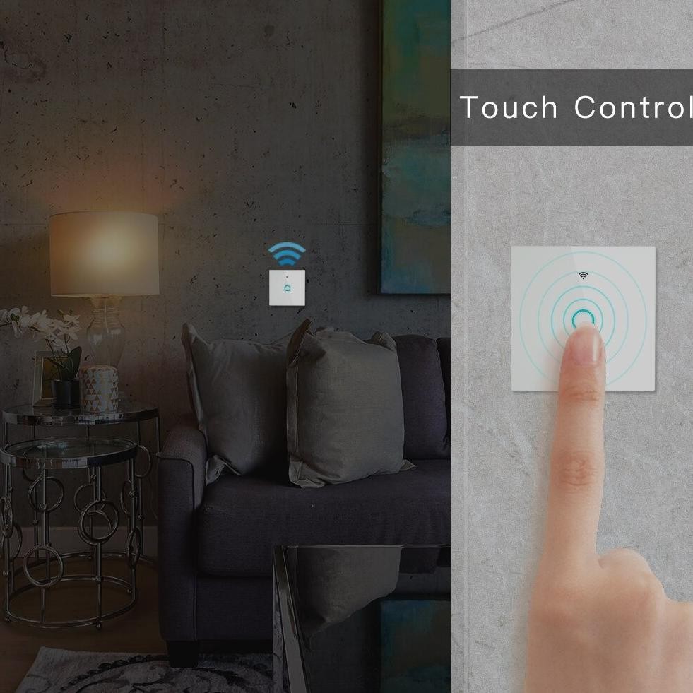 Tuya Saklar Lampu Pintar Wireless WIFI + RF 433Mhz Smart Home