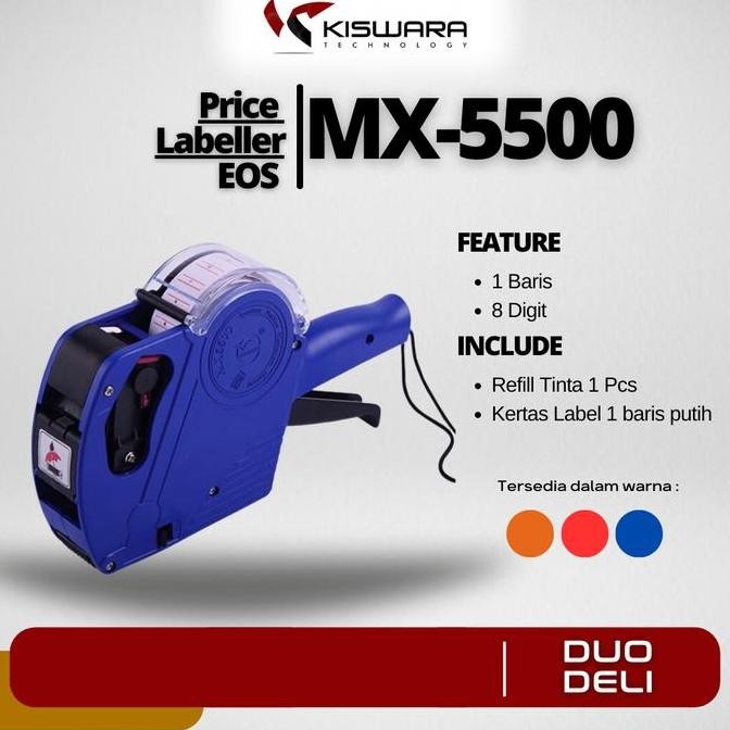 

Price Labeller Eos Mx-5500 / Alat Cetak Label Harga [Biru] Co